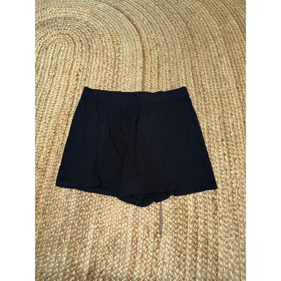 SKIMS ribbed lounge shorts in onyx size large - Picture 1 of 3